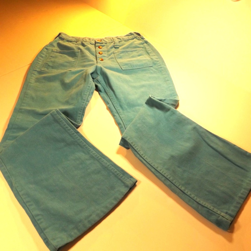 Maverick Light Blue Button Fly Pants, Size 15/16